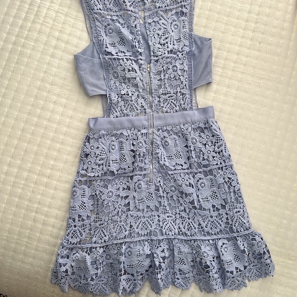 Aqua Lace Dress - Picture 2 of 9